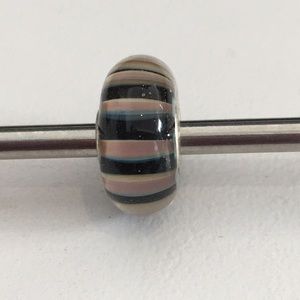 Trollbeads KHAKI STRIPES glass bead